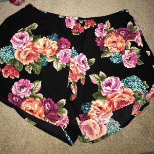 floral flowy shorts